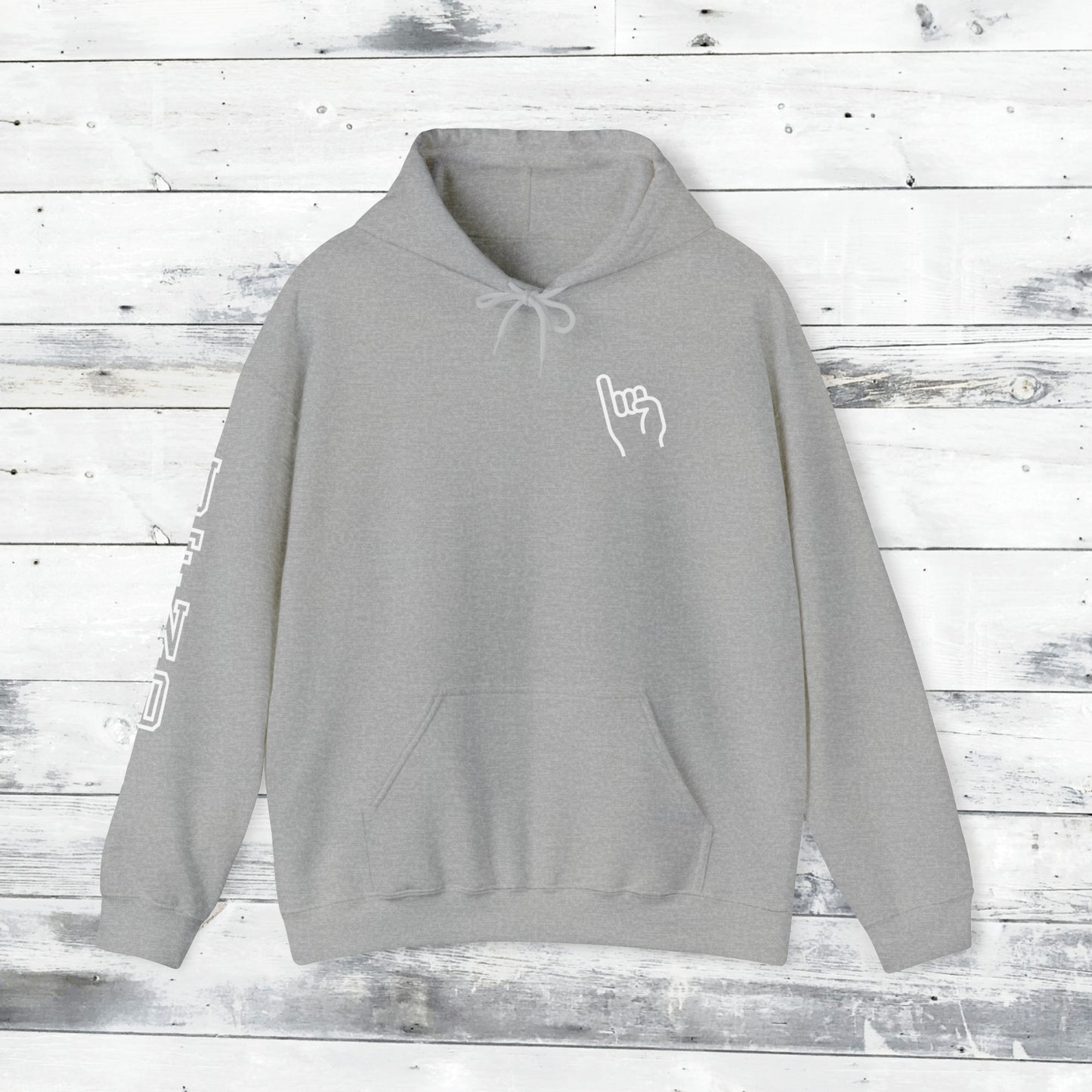 Jackets Stinger Hoodie Front - JFND Sleeve - Old School R back