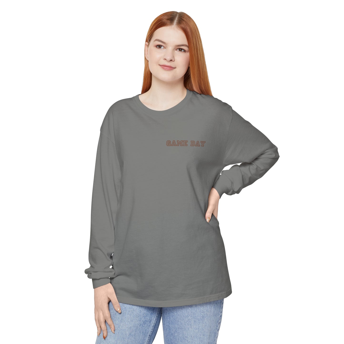 Football Mom Long Sleeve Comfort Colors T Shirt
