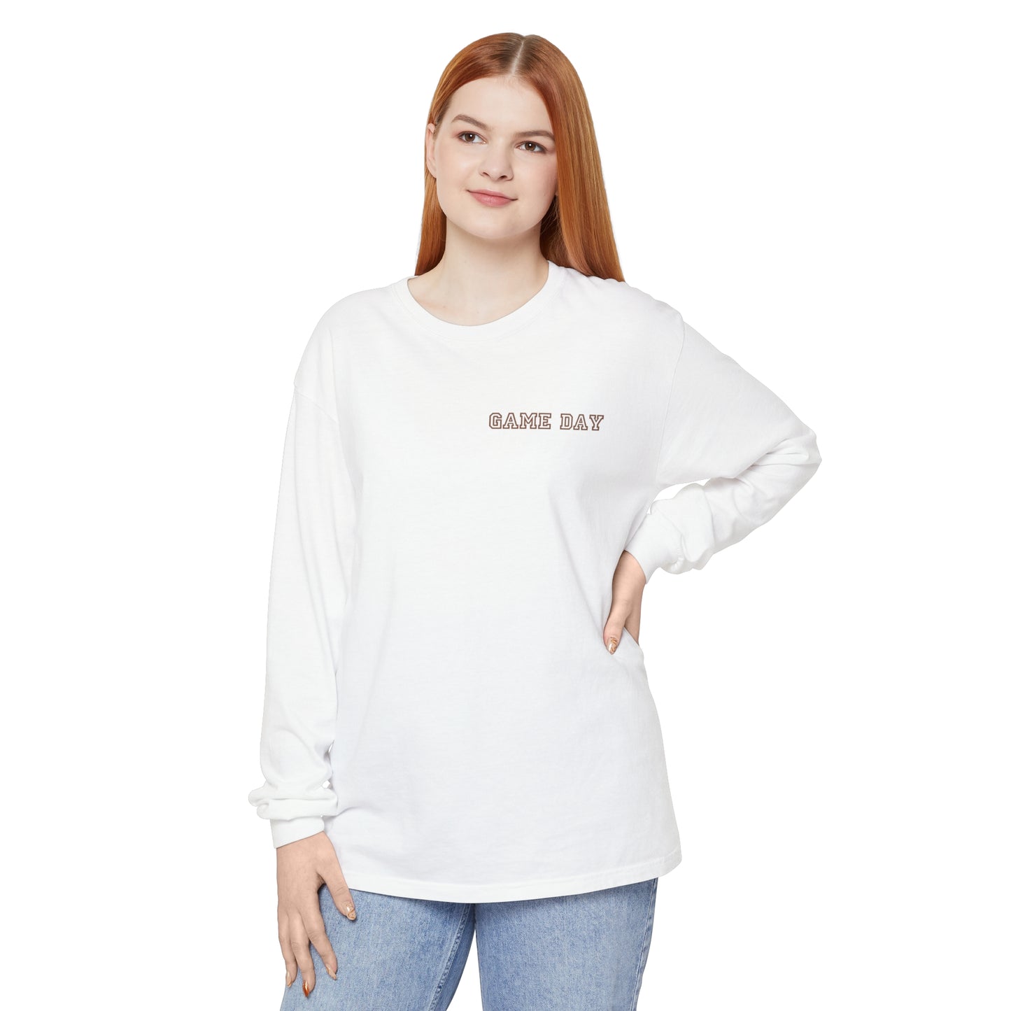 Football Mom Long Sleeve Comfort Colors T Shirt