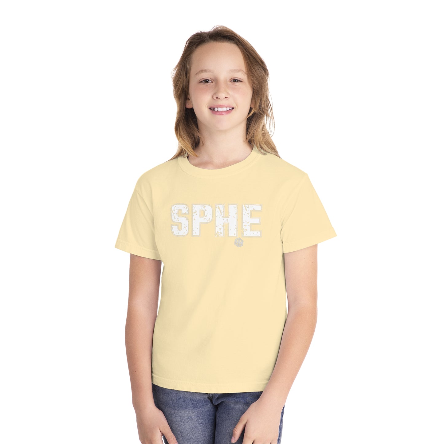SPHE Youth Comfort Colors T . White Text