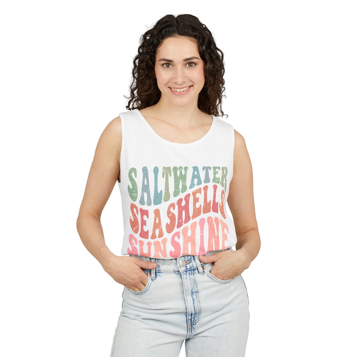 Saltwater, Seashells, Sunshine Tank - Comfort Colors