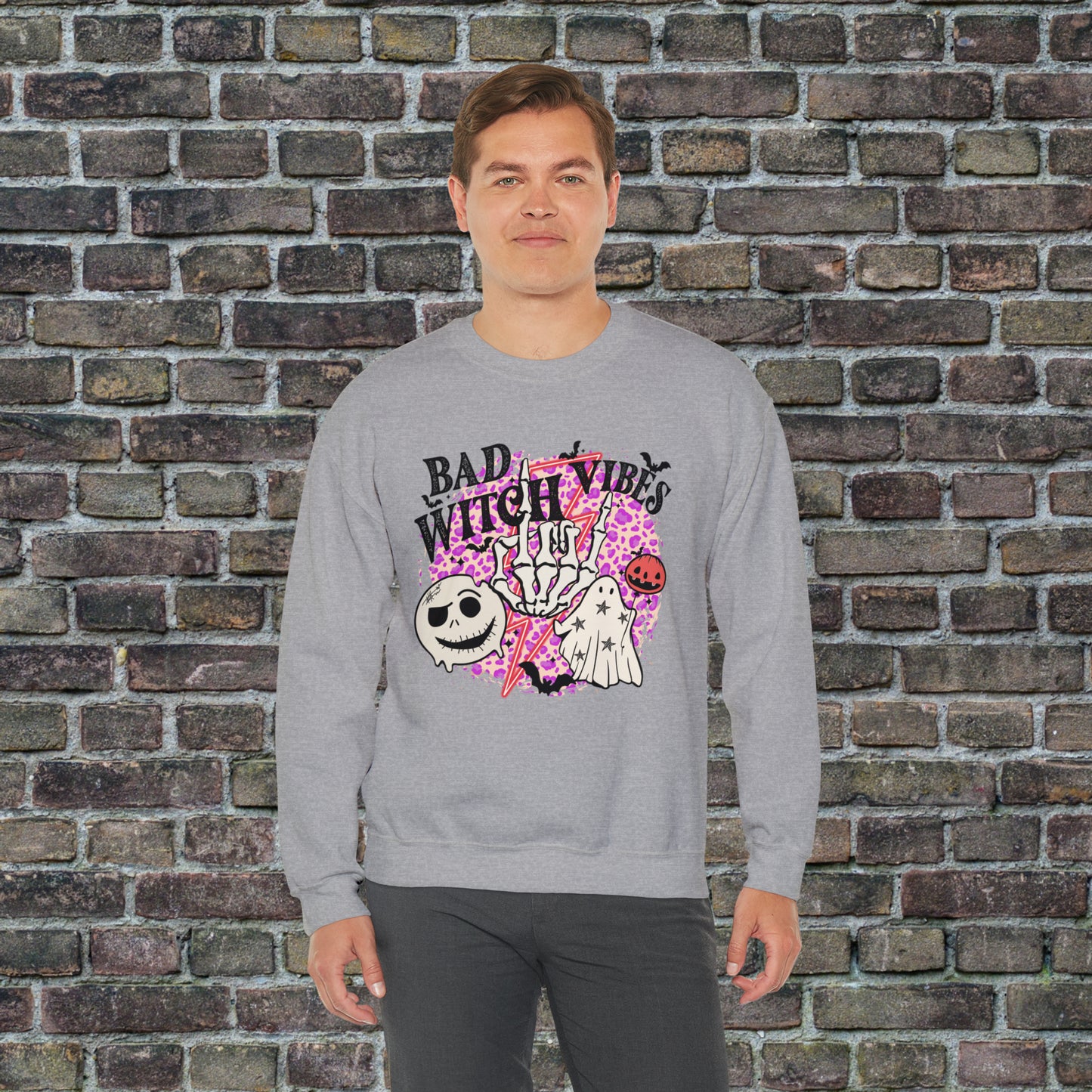 Bad Witch Vibes Front - Unisex Crewneck Sweatshirt