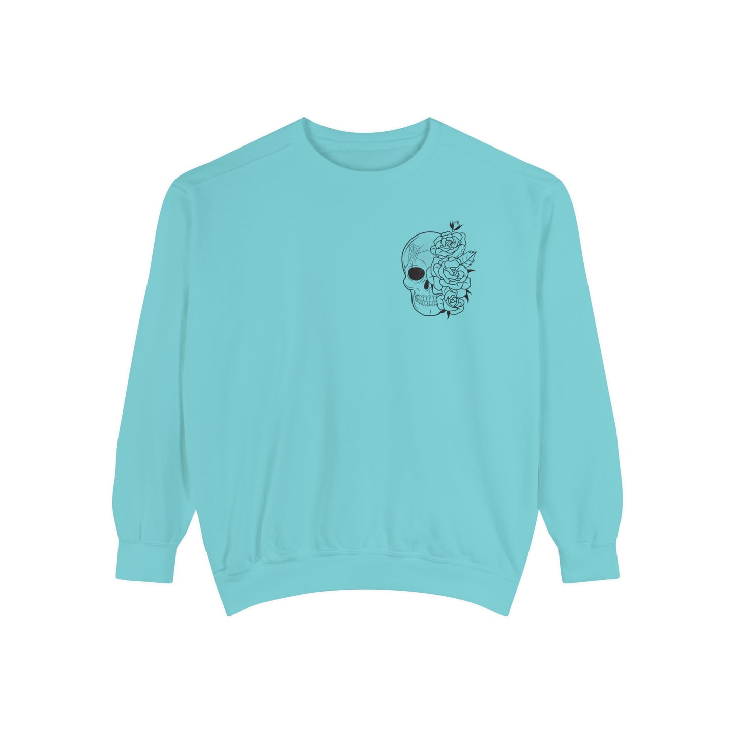 Skull Front, Vastly Overrated Back - Comfort Colors Pullover - Multi Color Options
