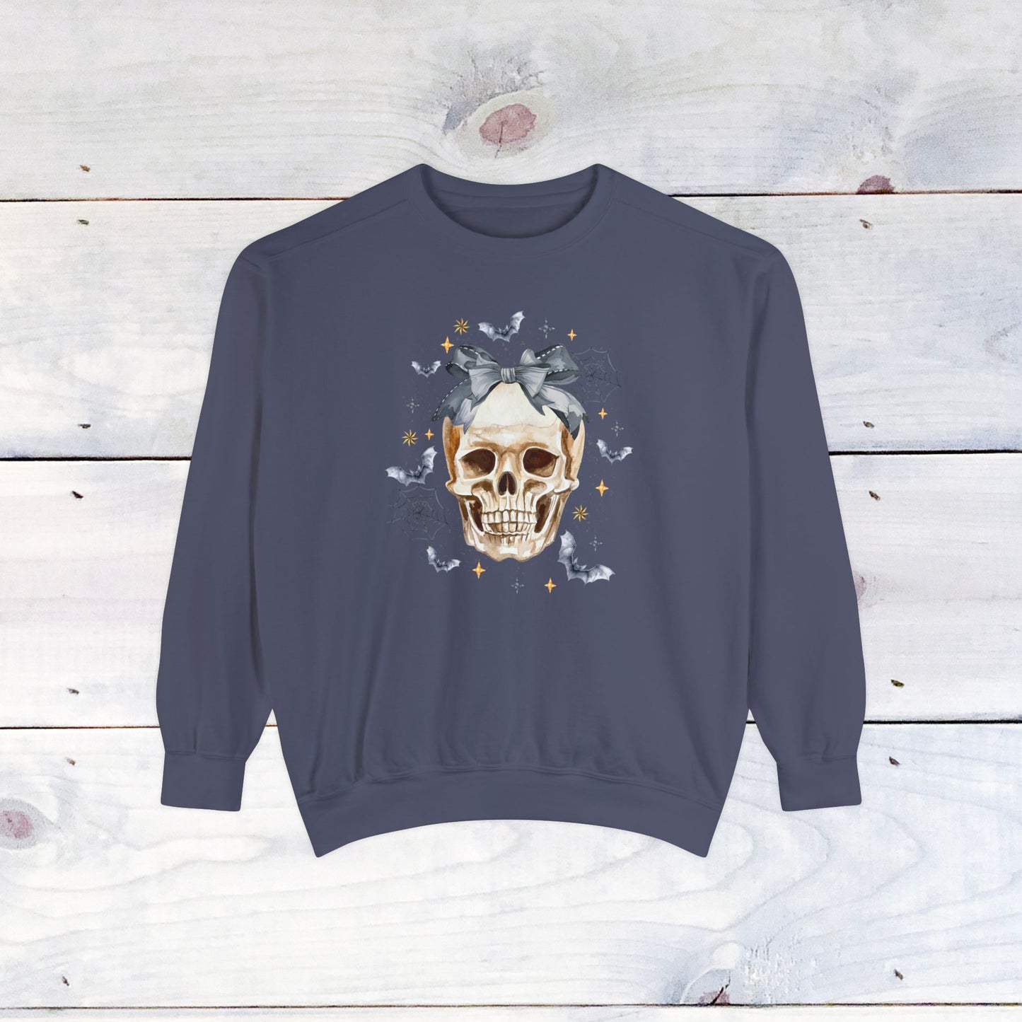 Pretty Bow Skull Comfort Colors Sweater