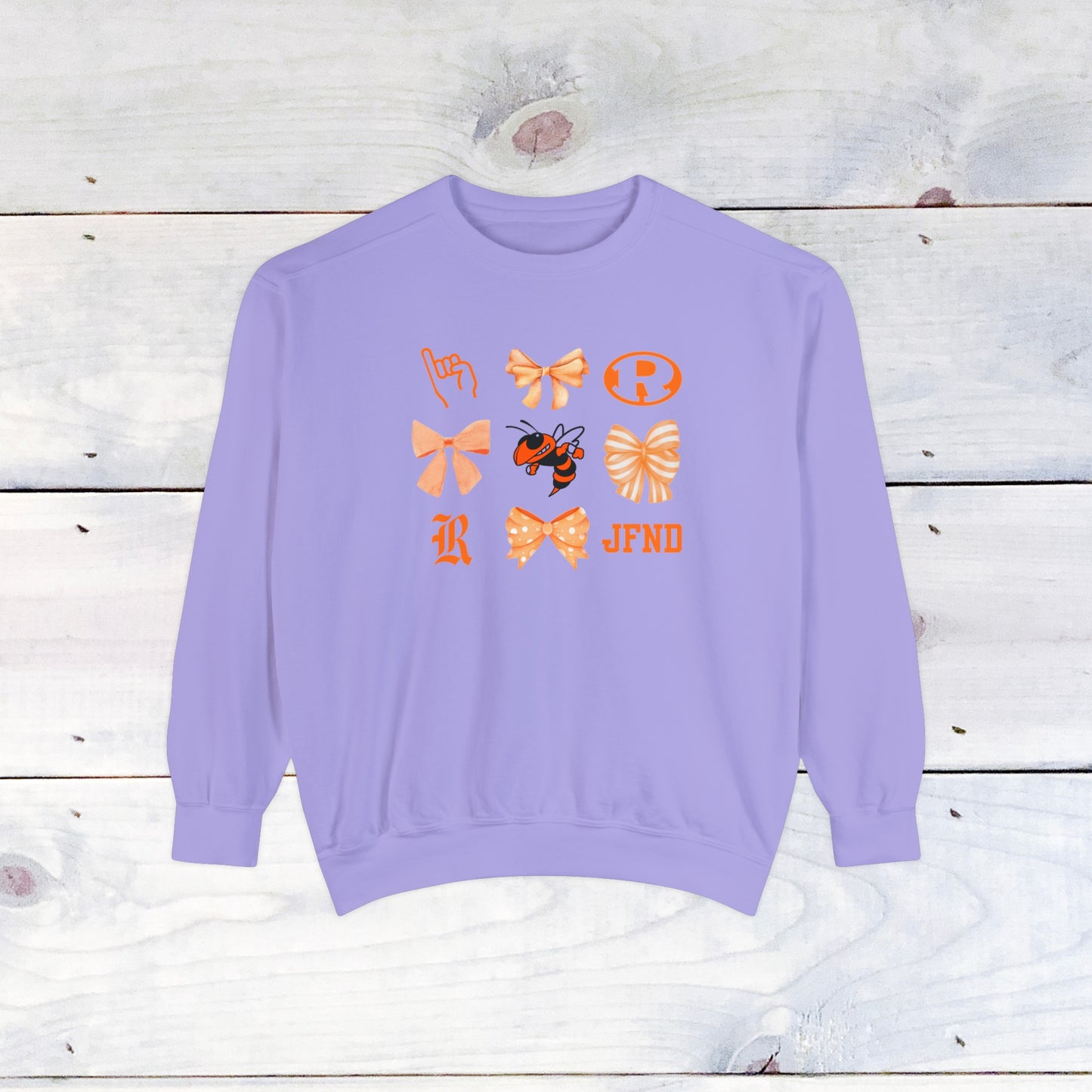 Rockwal Yellowjacket Bow Comfort Colors Sweater