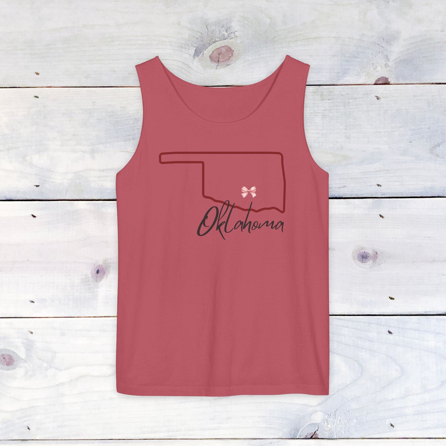 Oklahoma Norman Bow Comfort Colors Tank Top