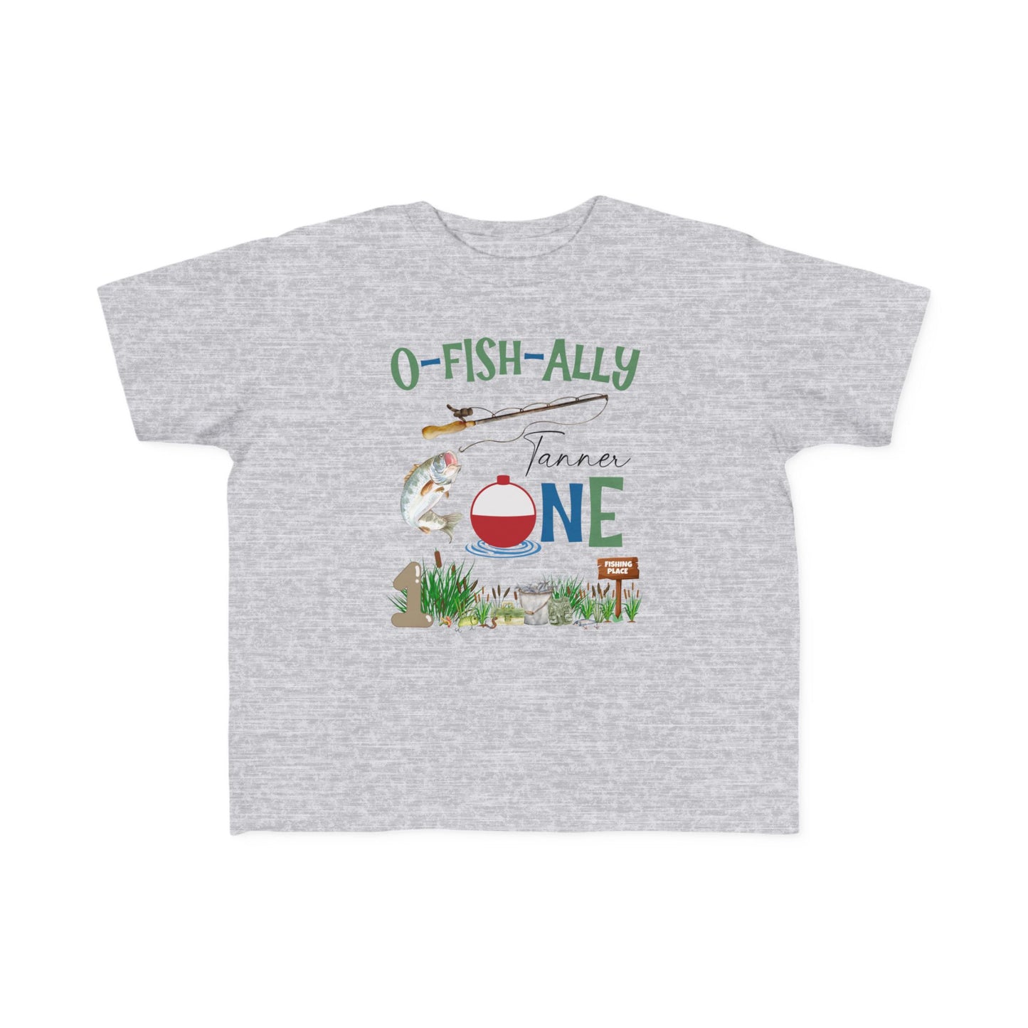 O-Fish-Ally Personalized First Birthday Custom Tanner Jersey T-Shirt