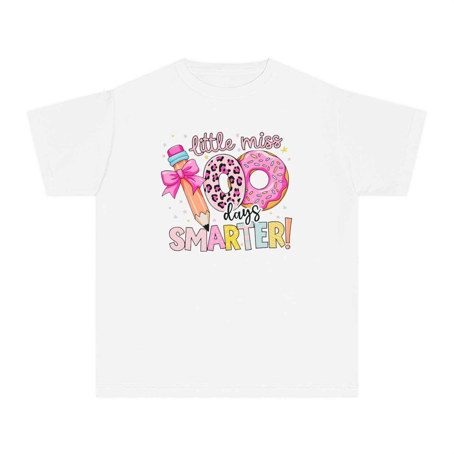 Youth Little Miss 100 Days Comfort Colors Tee