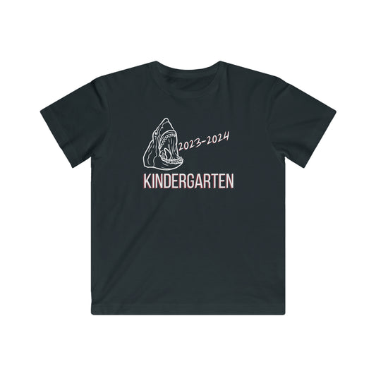 Shark Kinder First Day of School '23-'24, White Text