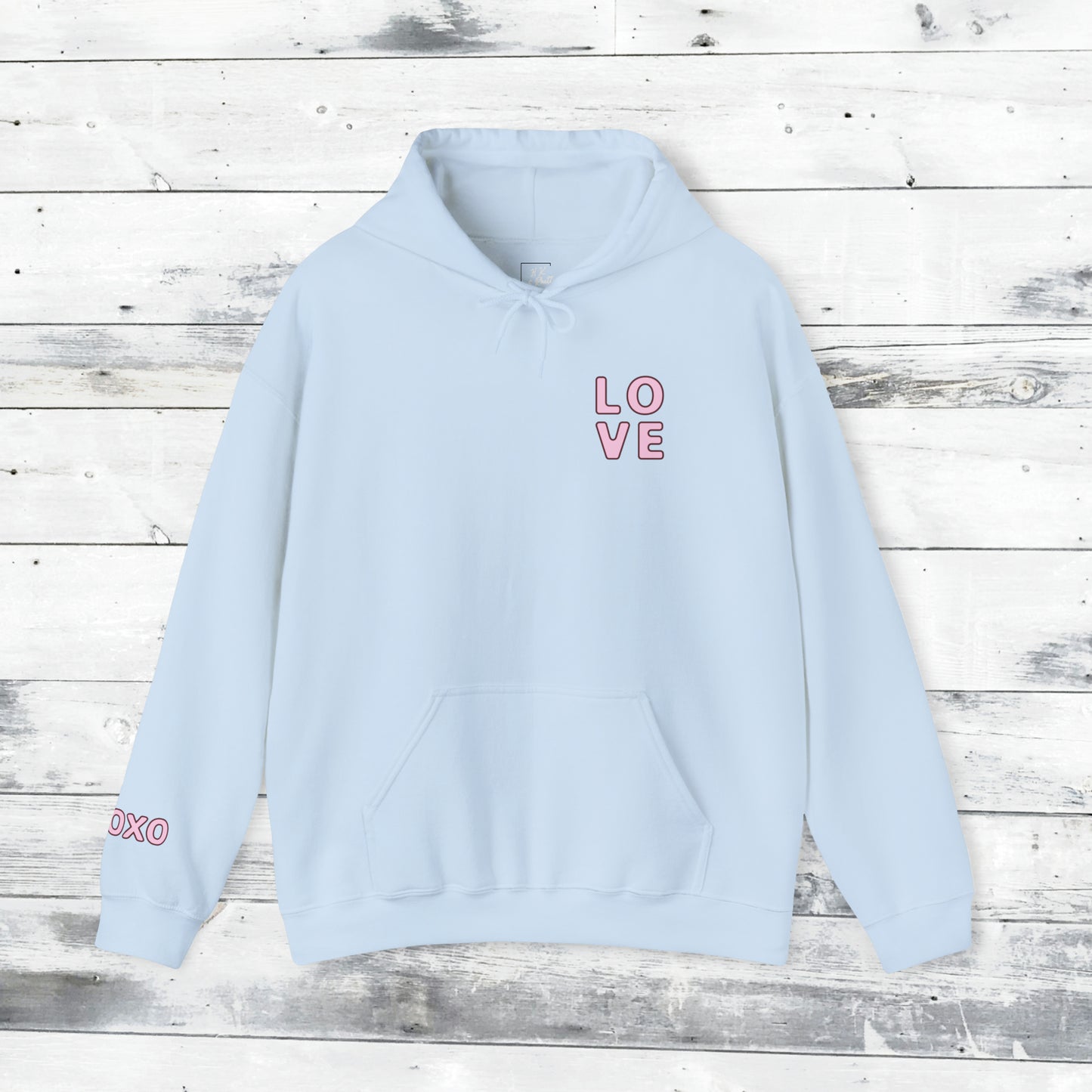 Valentines LOVE Hoodie - XOXO right cuff