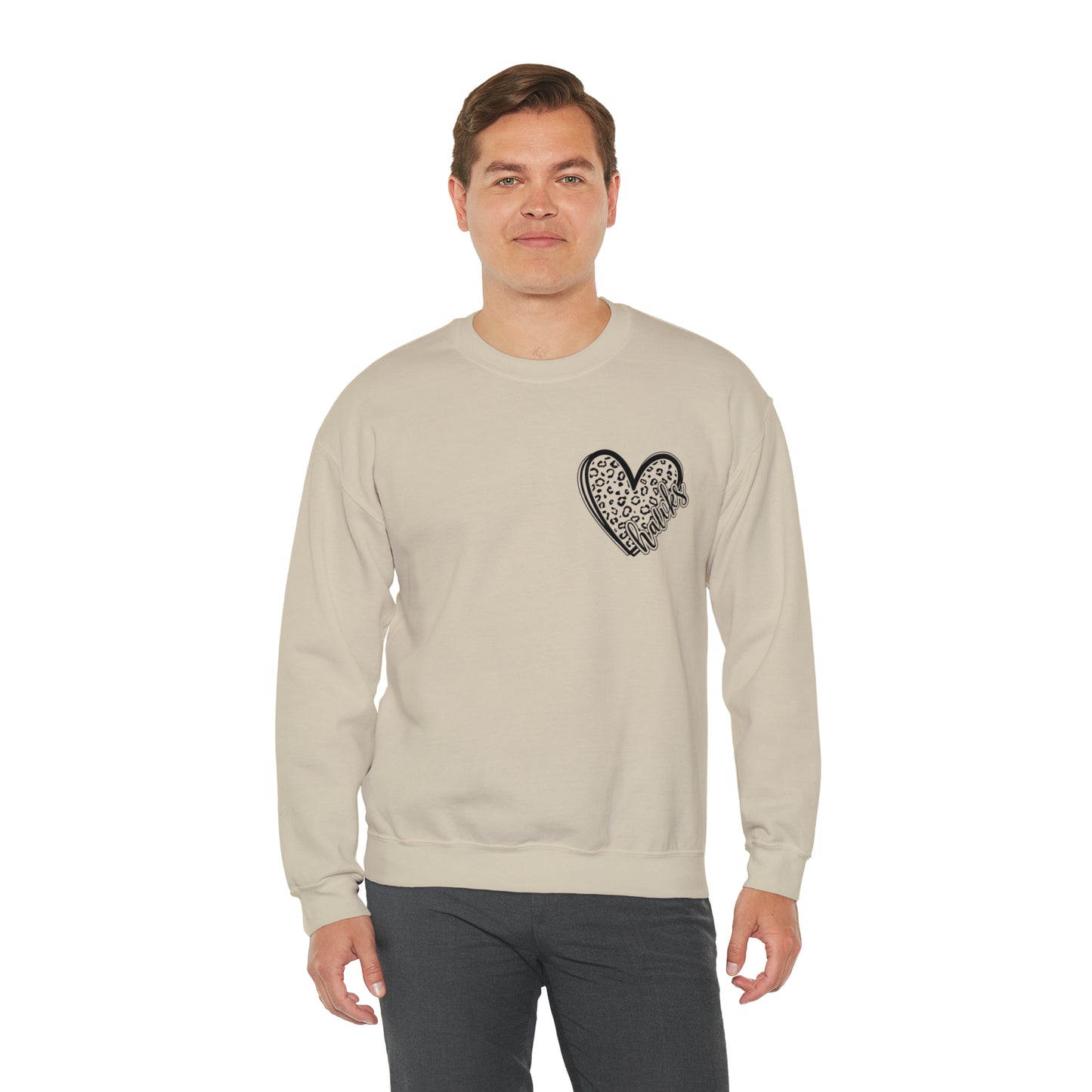 Hawks Heart Front, Glitz Cheer Mom back - Sweater