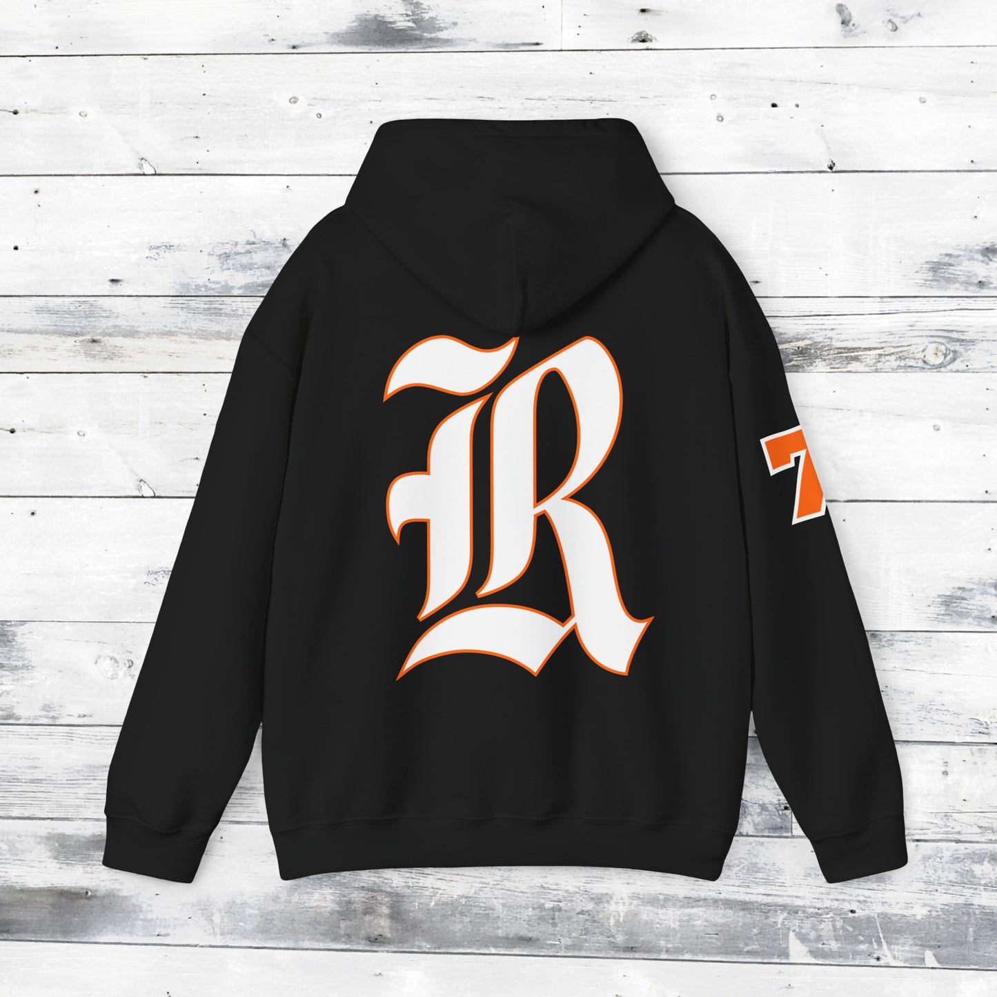 Custom Number Sleeve Jackets Stinger Hoodie Front - Old School R back