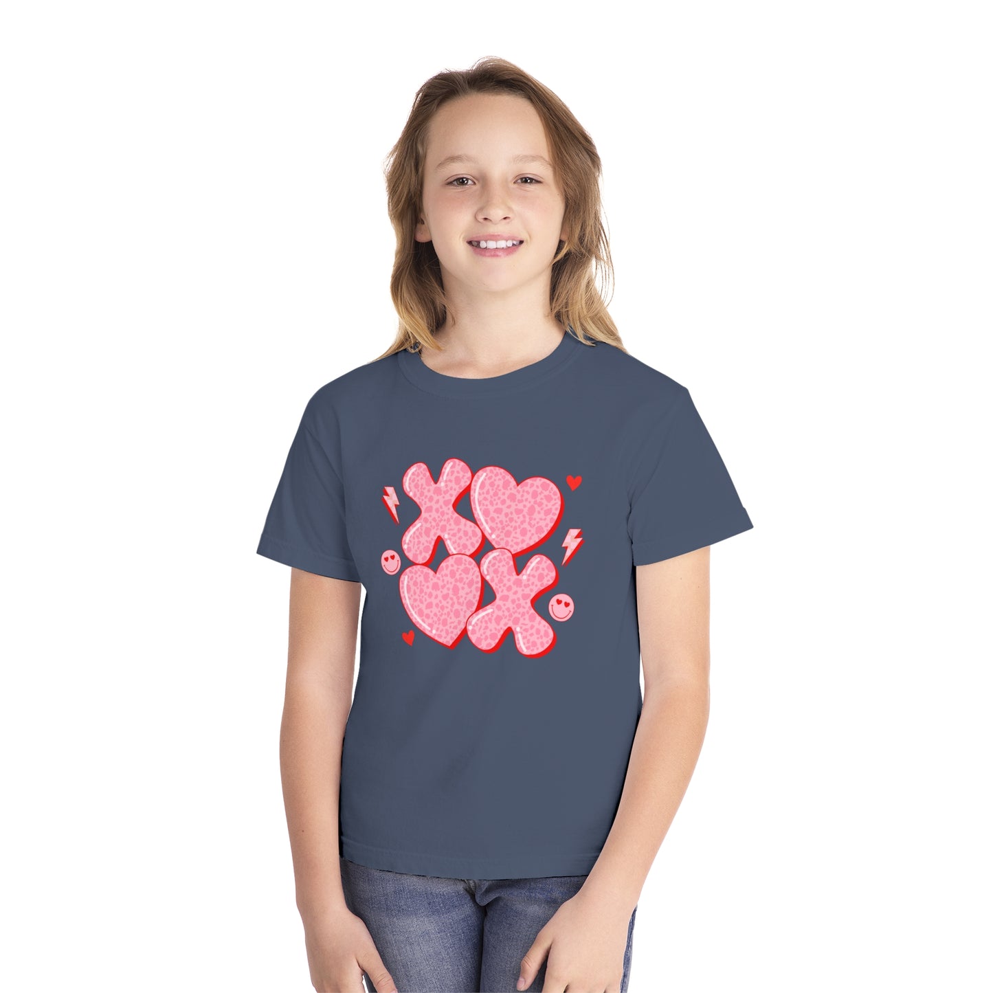 XOXO Cheetah Youth Comfort Colors Tee
