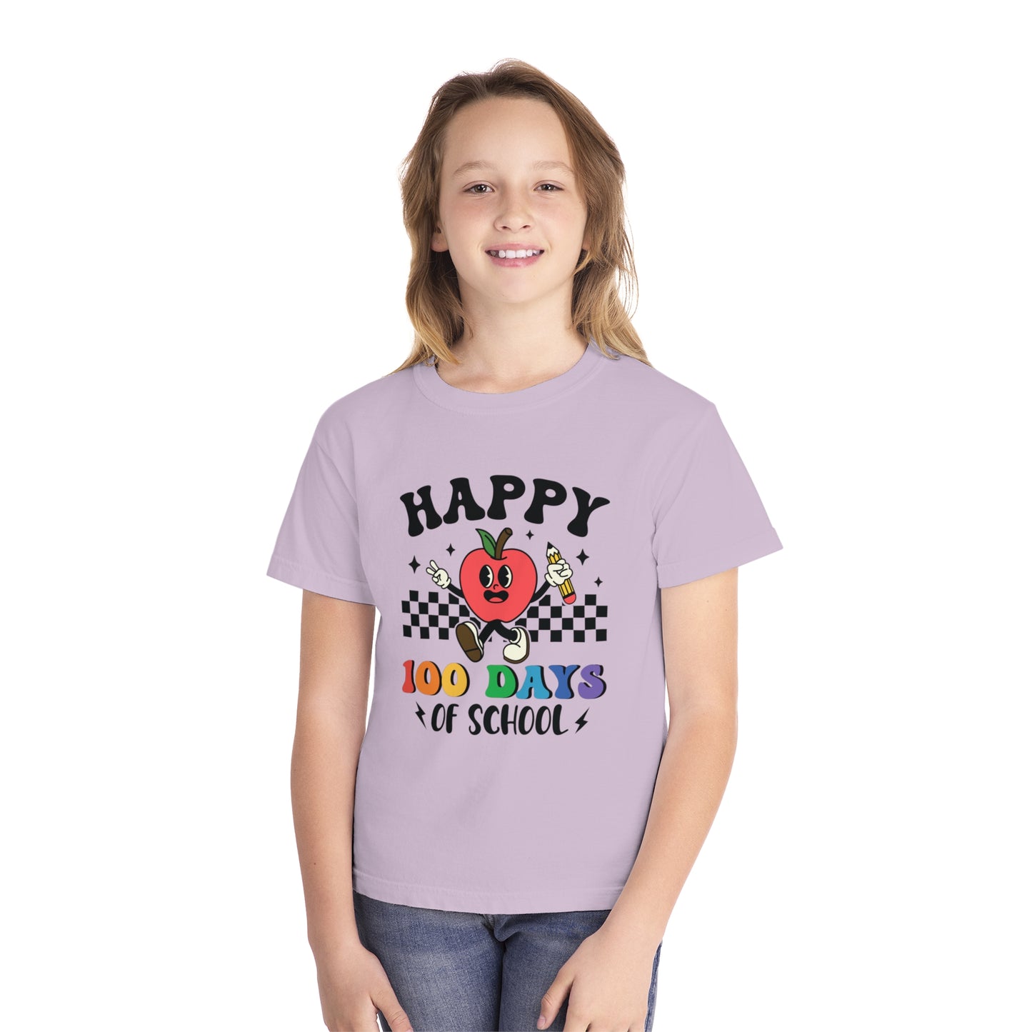Youth Happy 100 Days Comfort Colors Tee