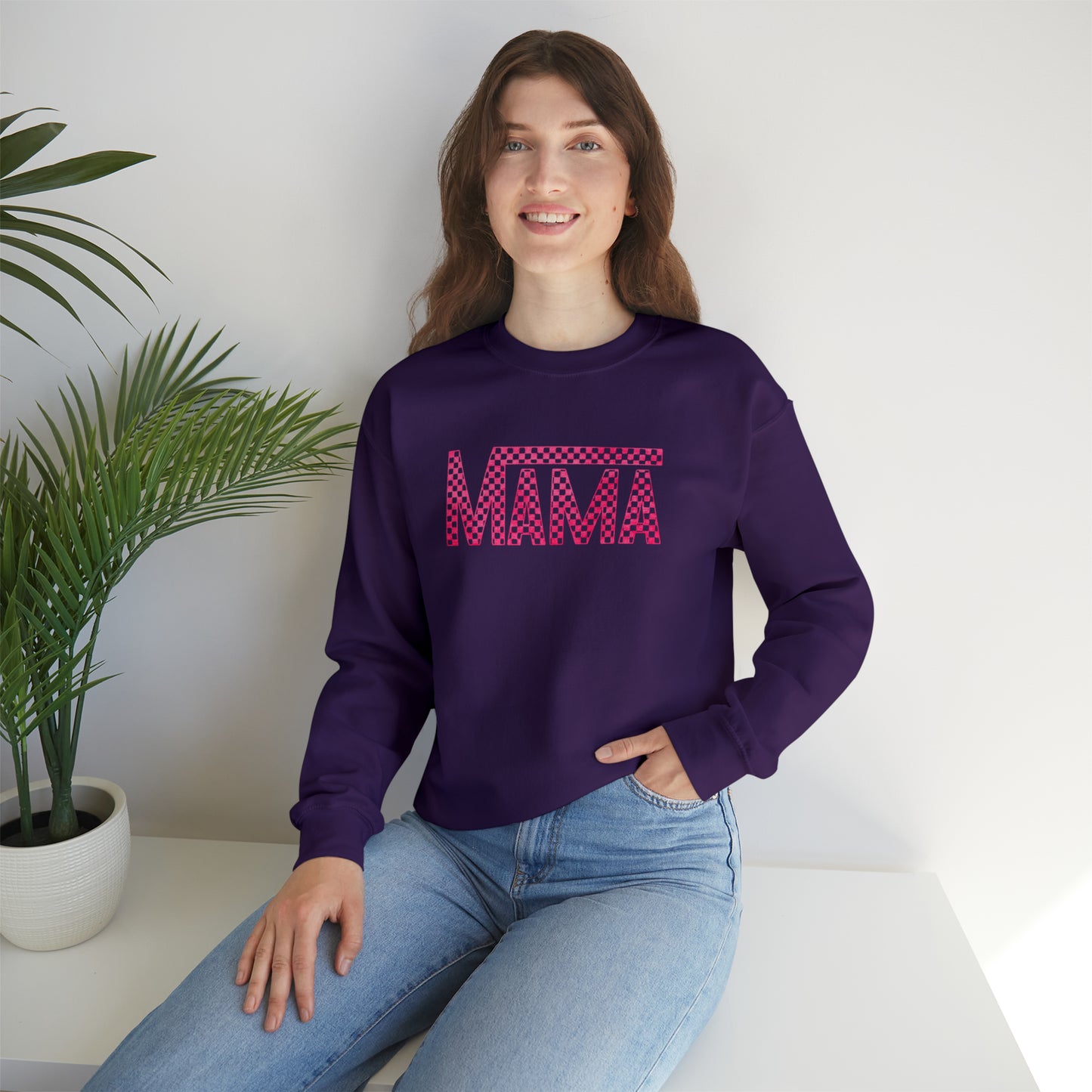 Pink Mama Checkered Sweater