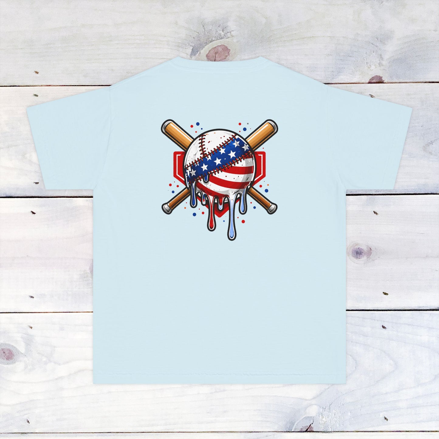 Youth GOATS Baseball Drip Tee -Comfort Colors