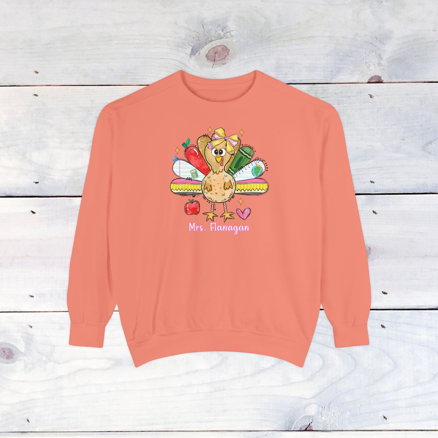 Teacher Turkey Unisex Comfort Colors Sweater