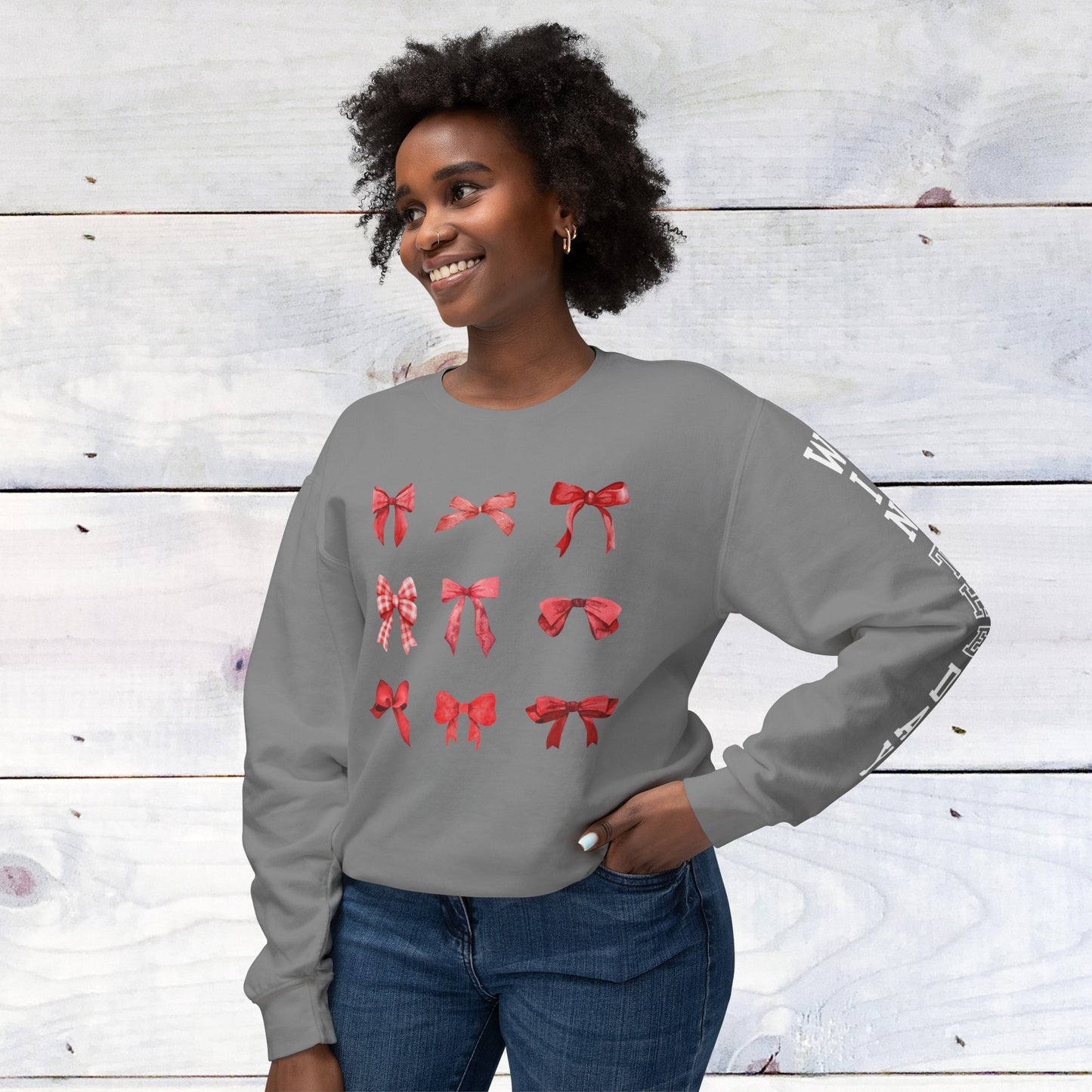 Heath Bow Sweater - Win the Day Sleeve - Comfort Colors