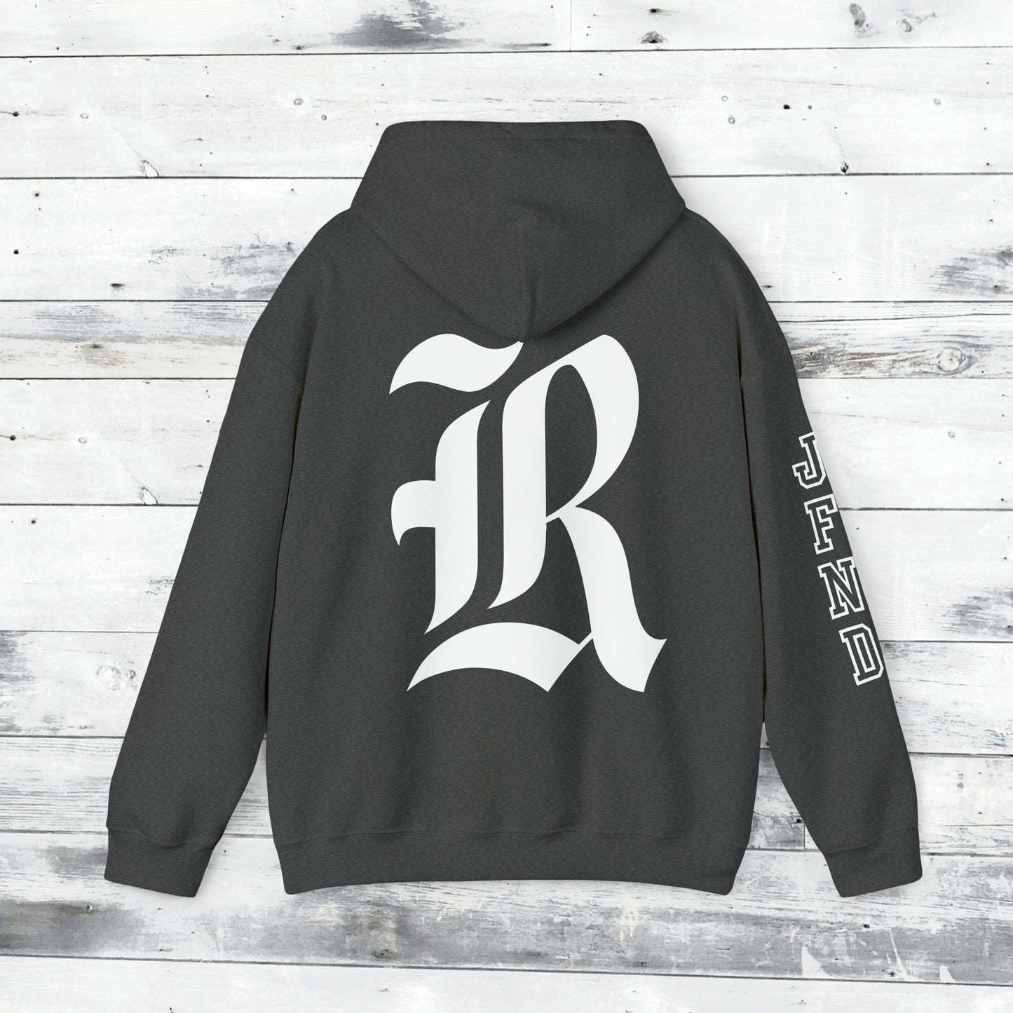 Jackets Stinger Hoodie Front - JFND Sleeve - Old School R back