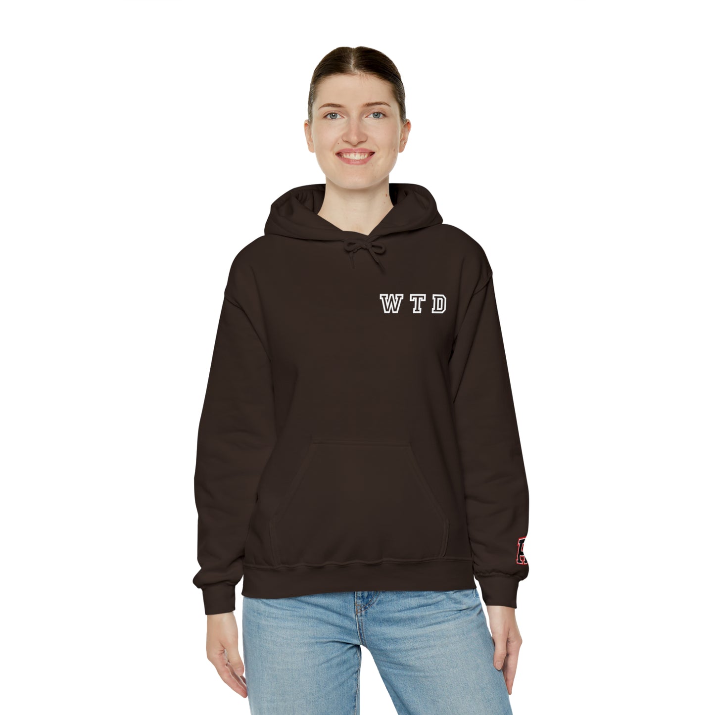 Heath Hawks WTD front Southside Strong back - H Cuff  - Hoodie