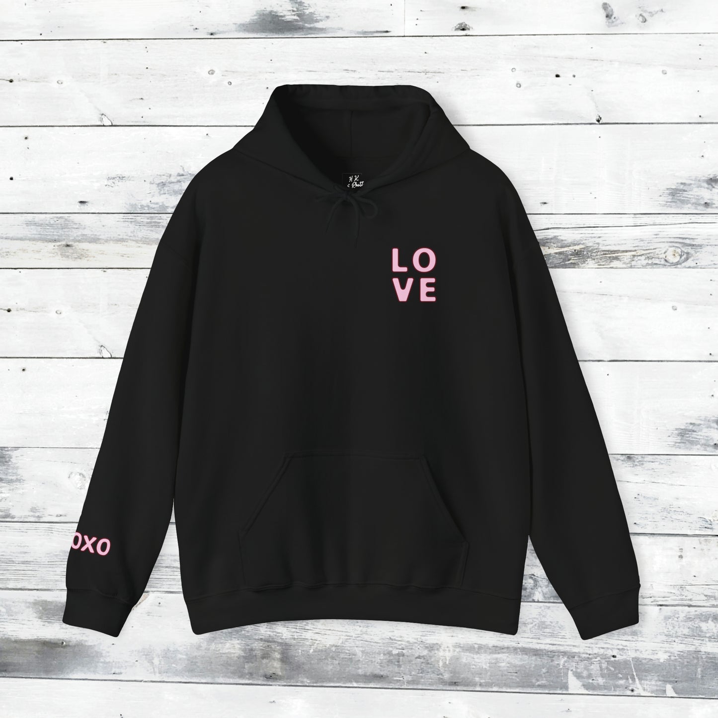 Valentines LOVE Hoodie - XOXO right cuff