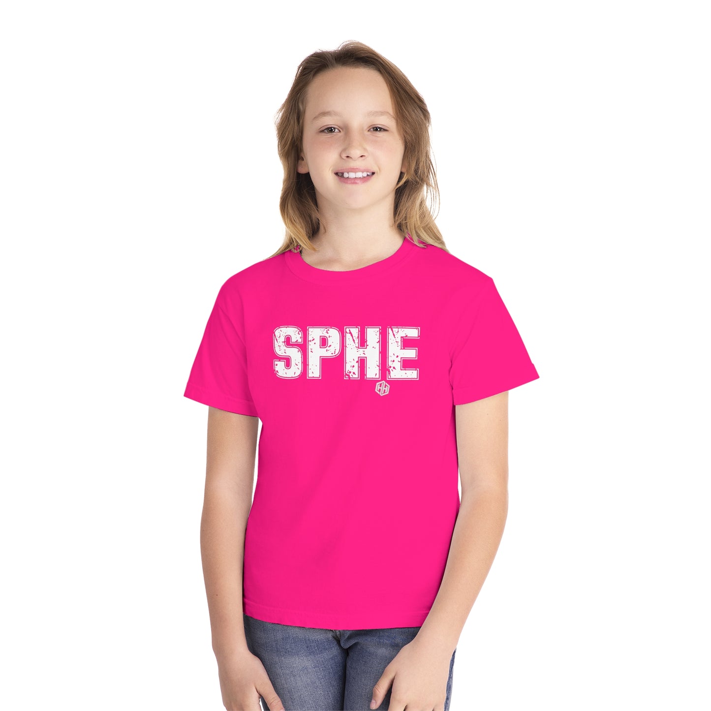 SPHE Youth Comfort Colors T . White Text