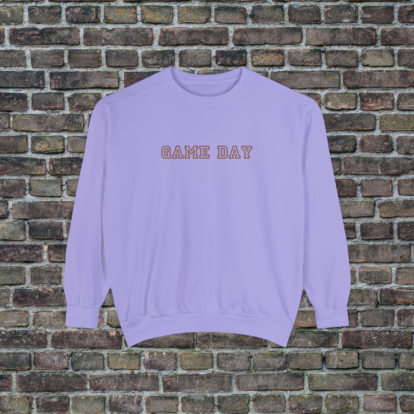 Game Day Comfort Colors Sweater - Brown Text