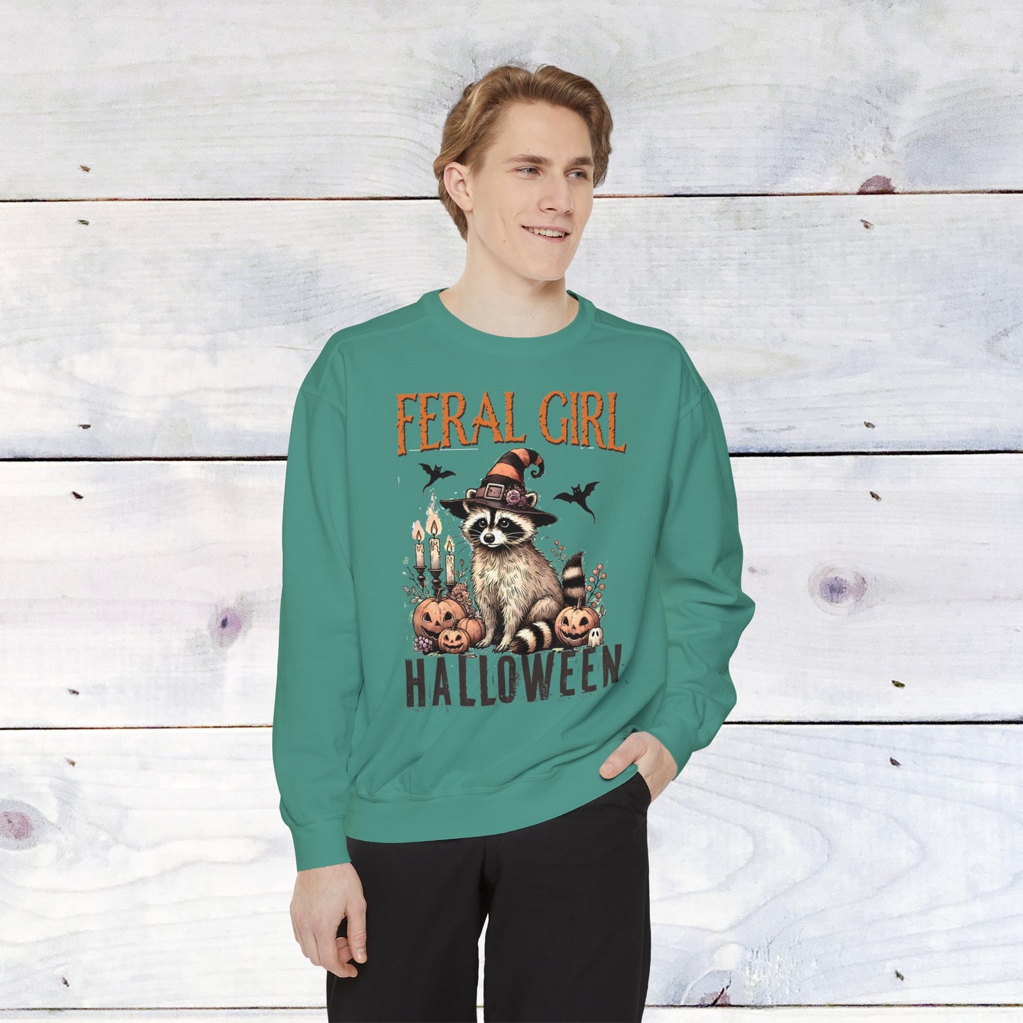 Feral Girl Halloween Comfort Colors Sweater
