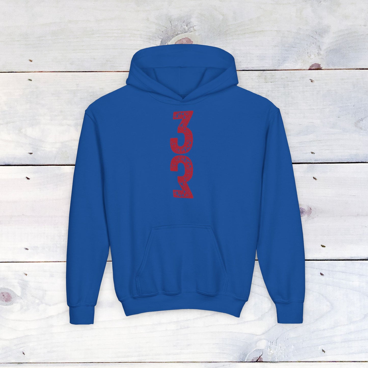 Red 3up3down Youth Heavy Blend Hooded Sweatshirt