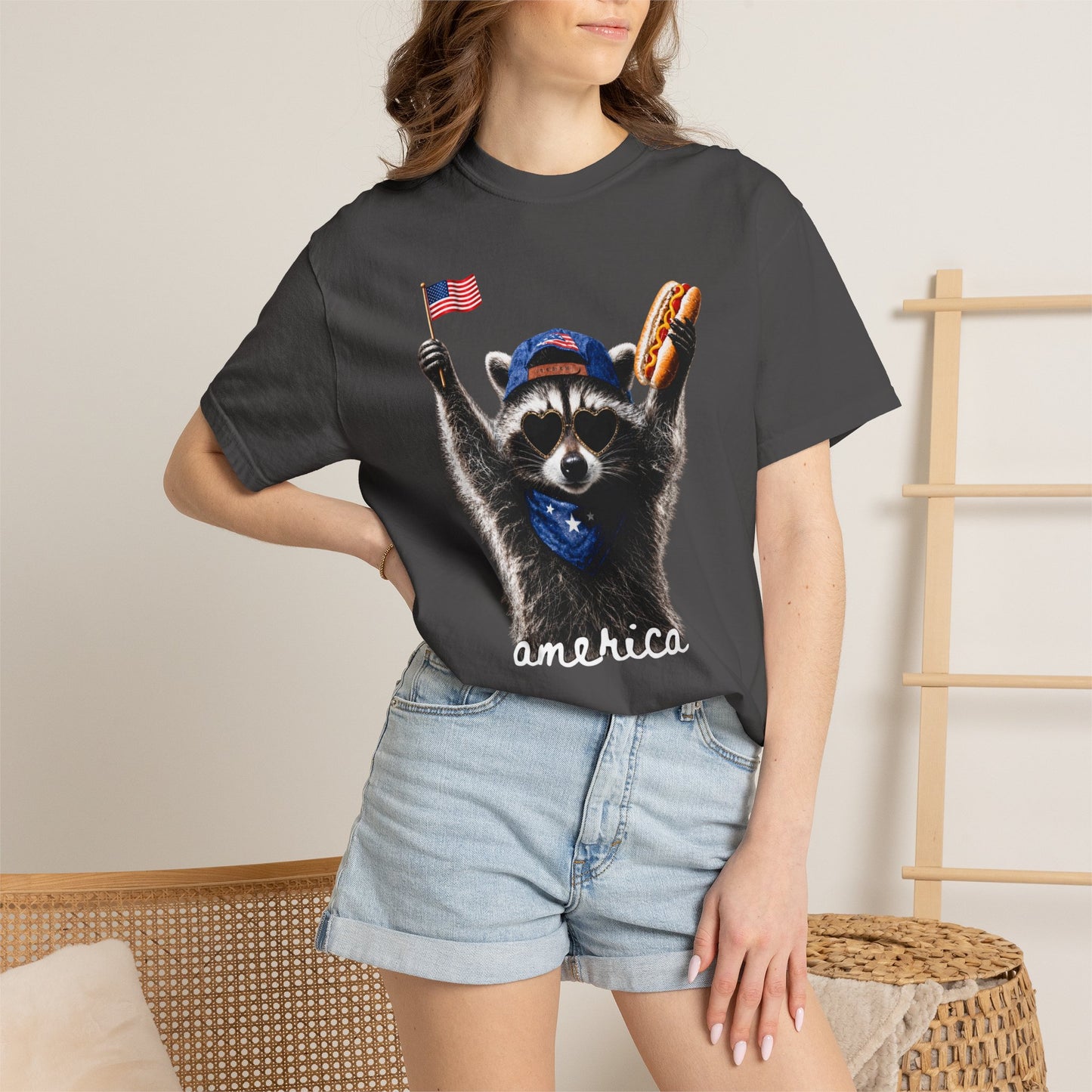 Patriotic Raccoon Comfort Colors  - America