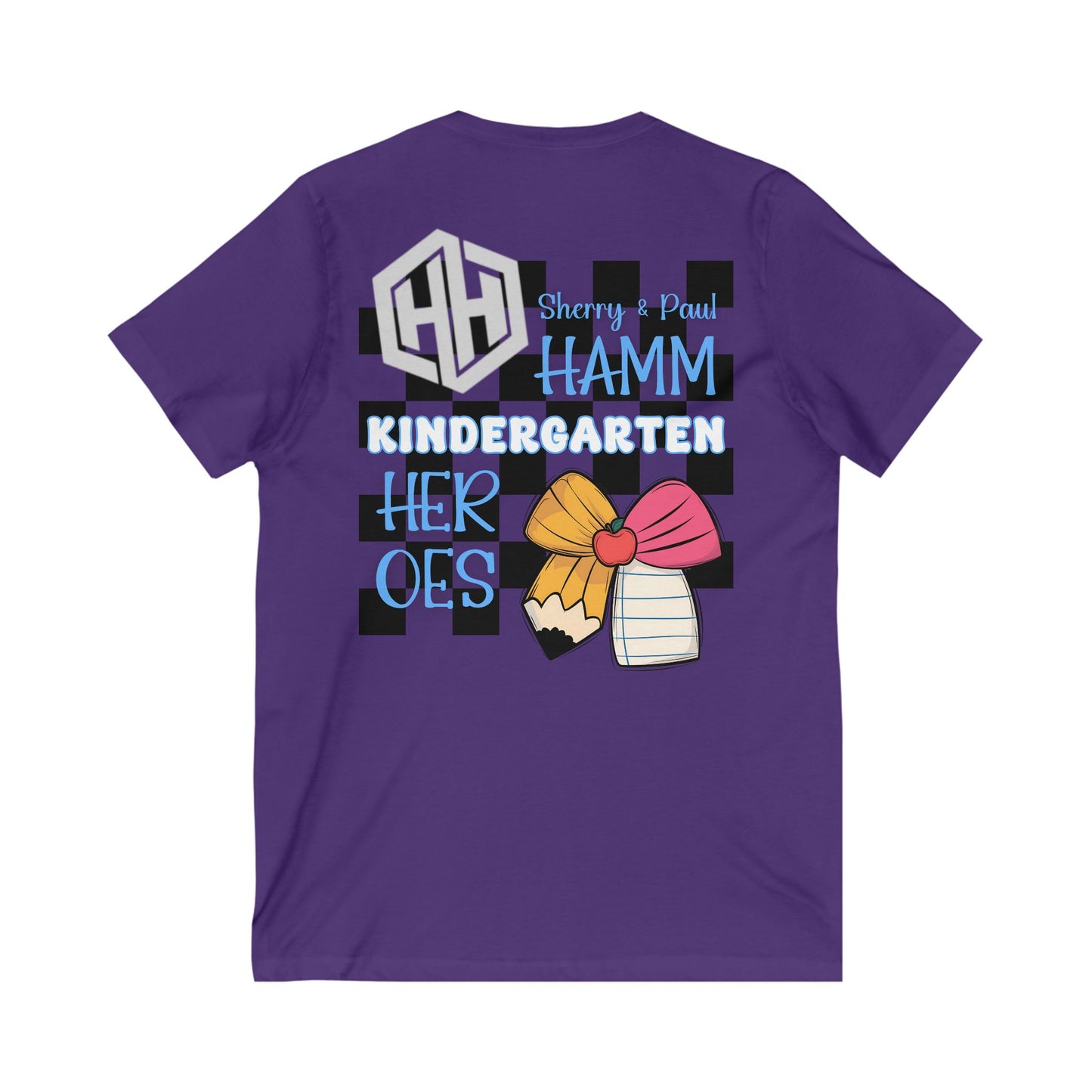 Personalized Kindergarten Teacher V-Neck Tee