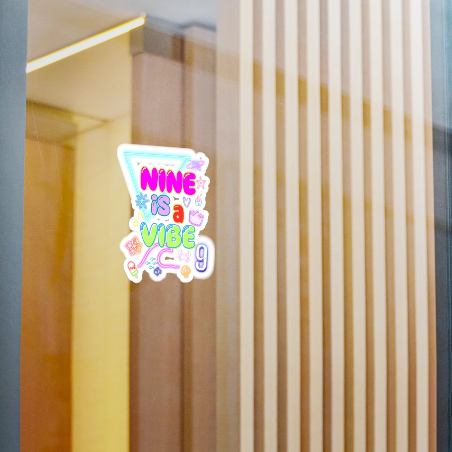 Nine is a vibe sticker