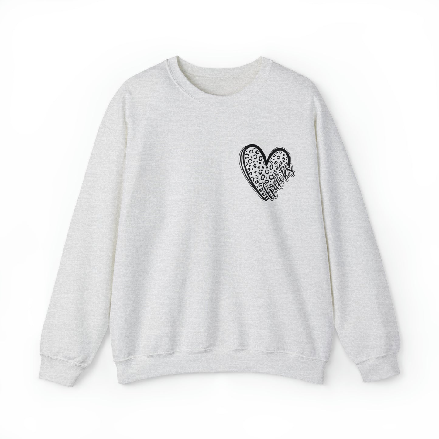 Hawks Heart Front, Glitz Cheer Mom back - Sweater
