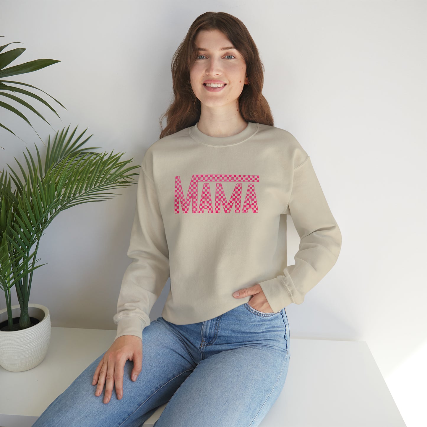 Pink Mama Checkered Sweater