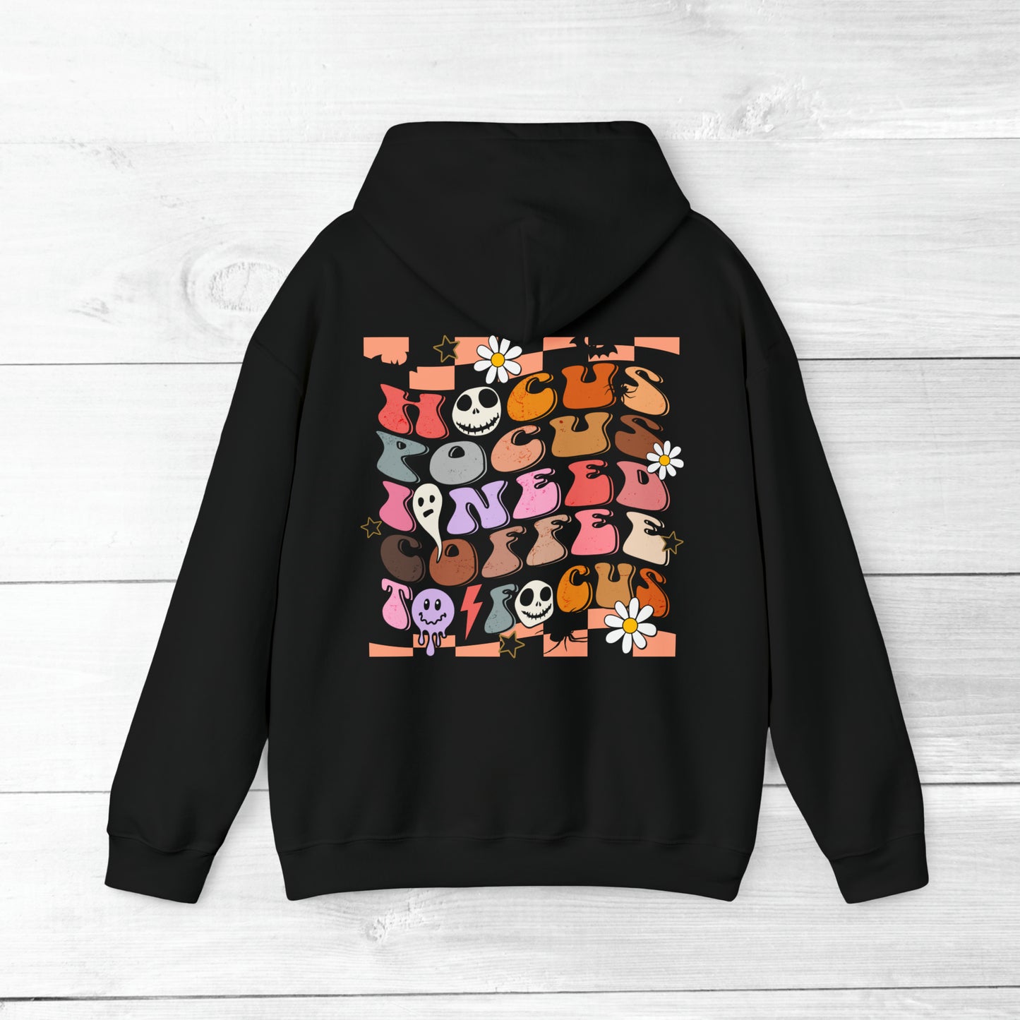 Halloween Coffee Hoodie - Hocus Pocus I need Coffee to Focus Back