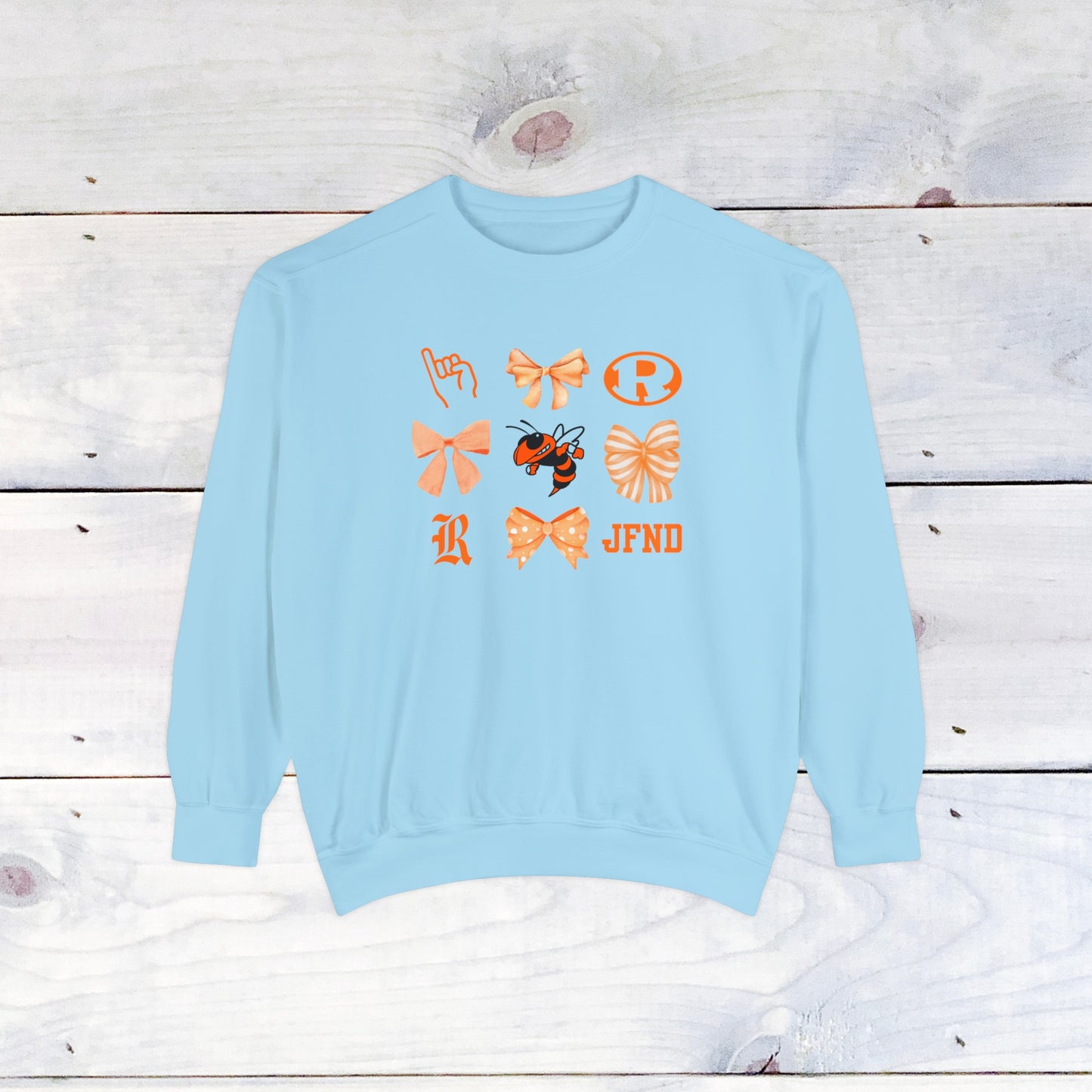 Rockwal Yellowjacket Bow Comfort Colors Sweater