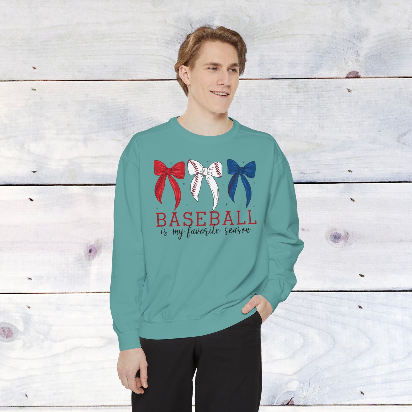 Baseball is my Favorite Season Comfort Color Sweatshirt