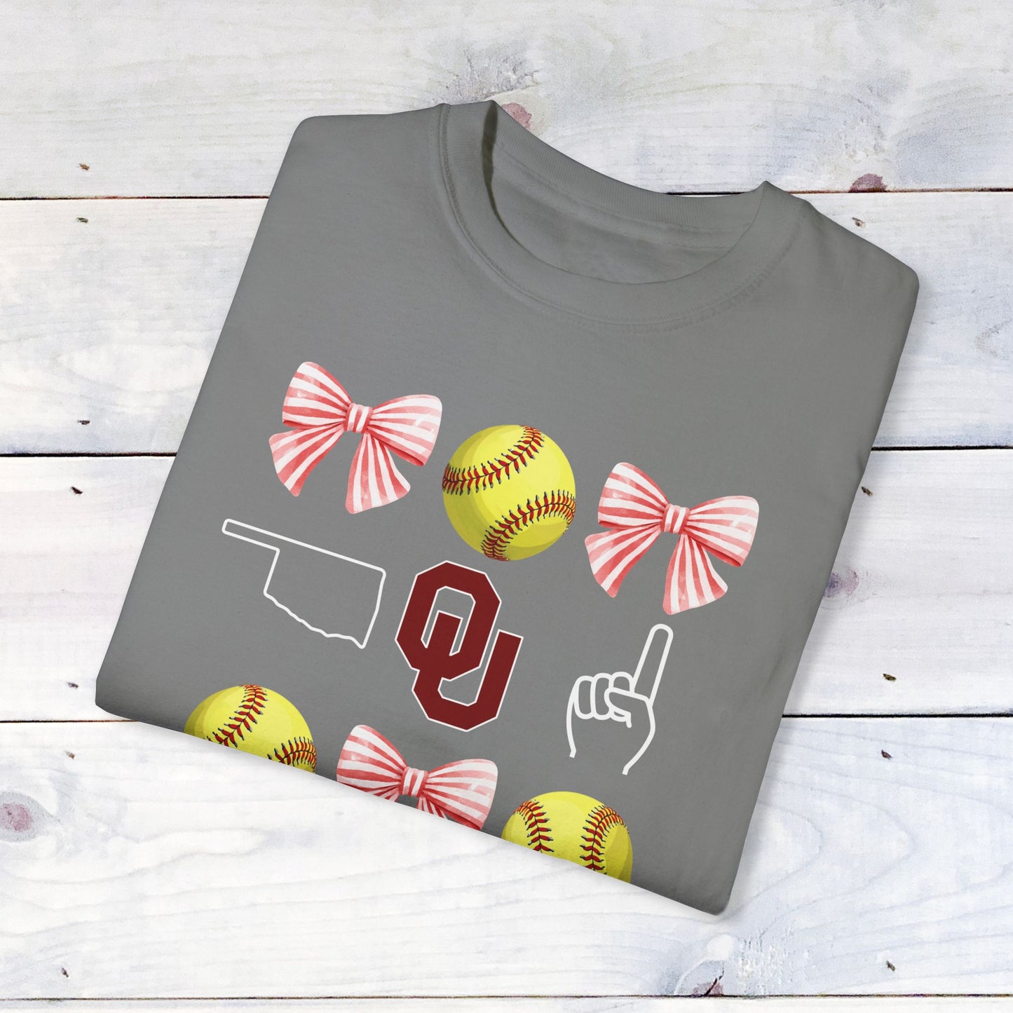 Oklahoma Softball Grid Comfort Colors T