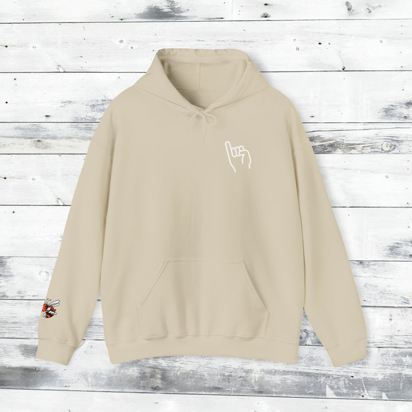 Jackets Stinger Hoodie Front - Yellow Jacket Sleeve/Cuff - Old School R back