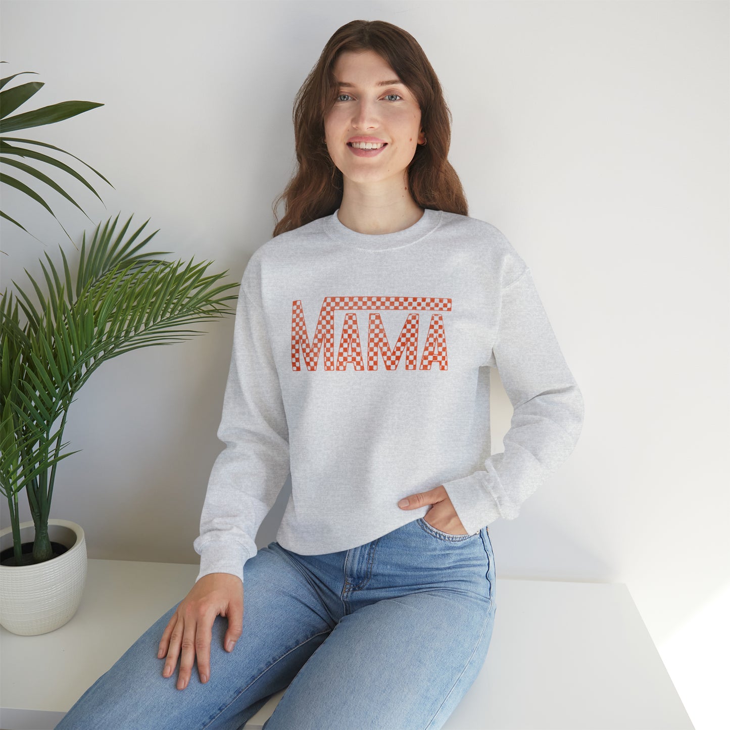 Orange Mama Checkered Sweater