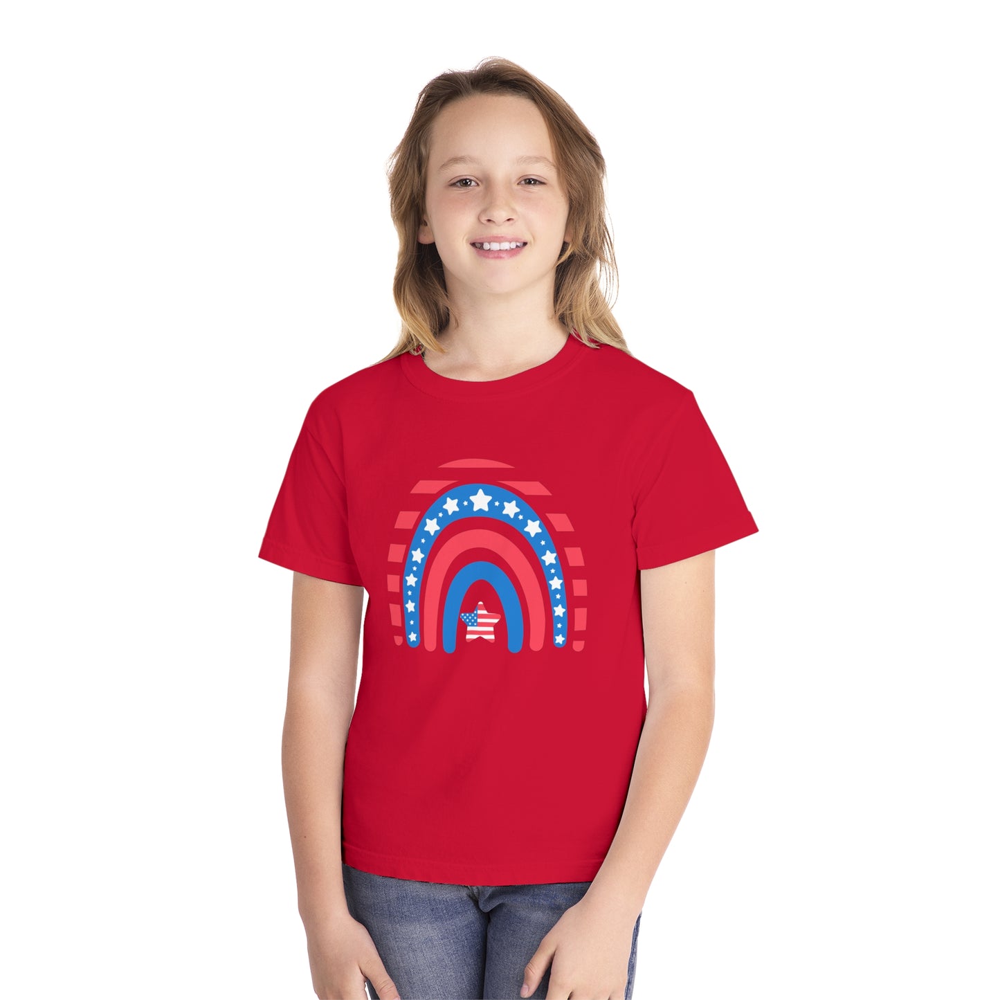 Stars & Stripes Rainbow Comfort Colors Youth Tee