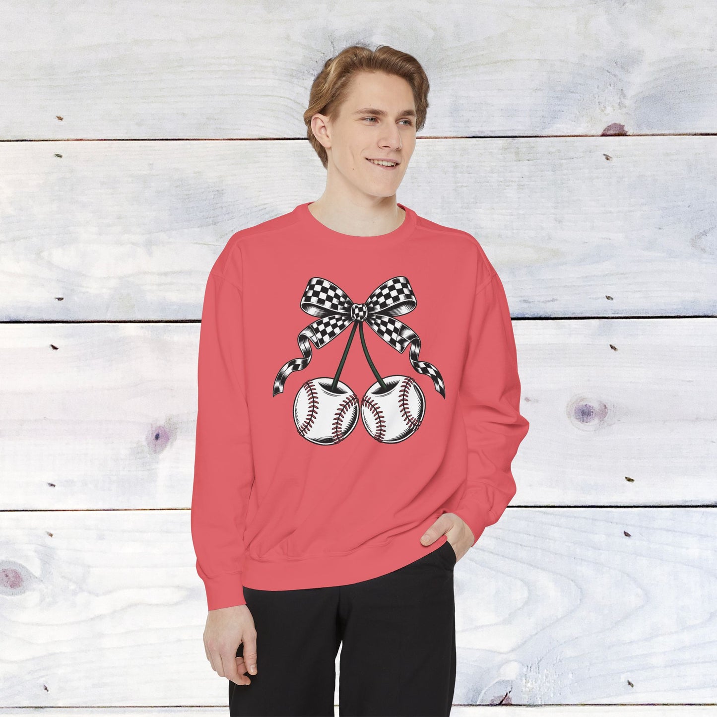 Baseball Cherries Comfort Color Sweatshirt