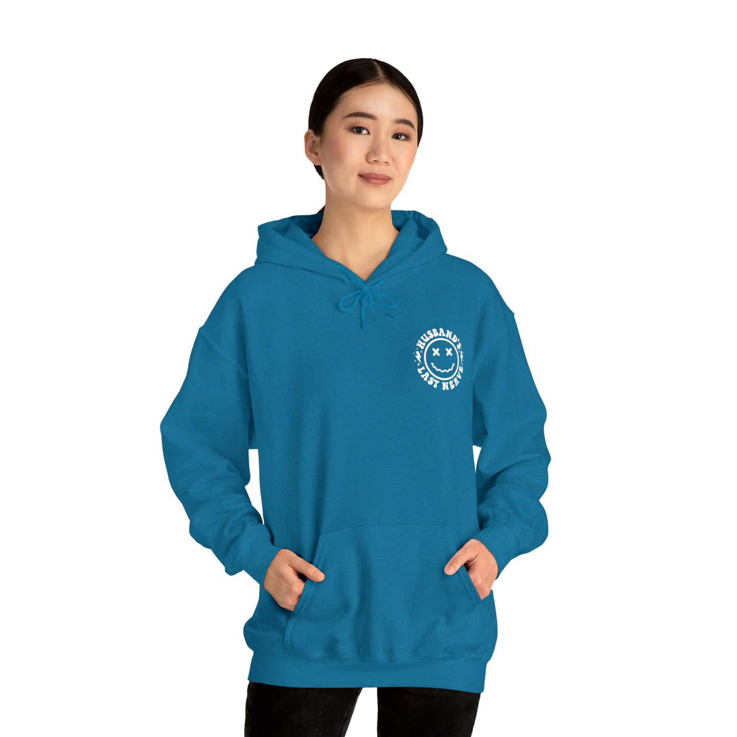 Husband's Last Nerve Hoodie - White Text
