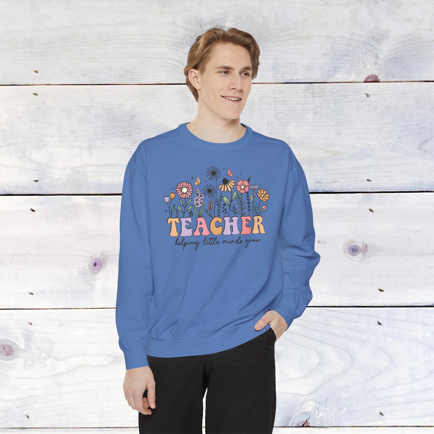 Teacher Flower Comfort Colors Sweater