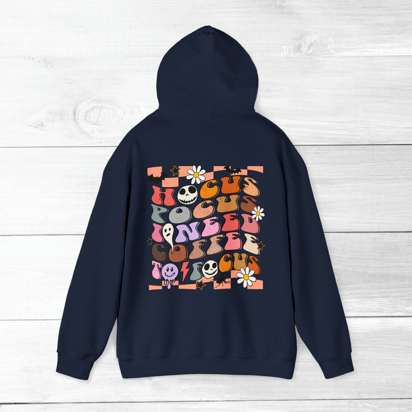 Halloween Coffee Hoodie - Hocus Pocus I need Coffee to Focus Back