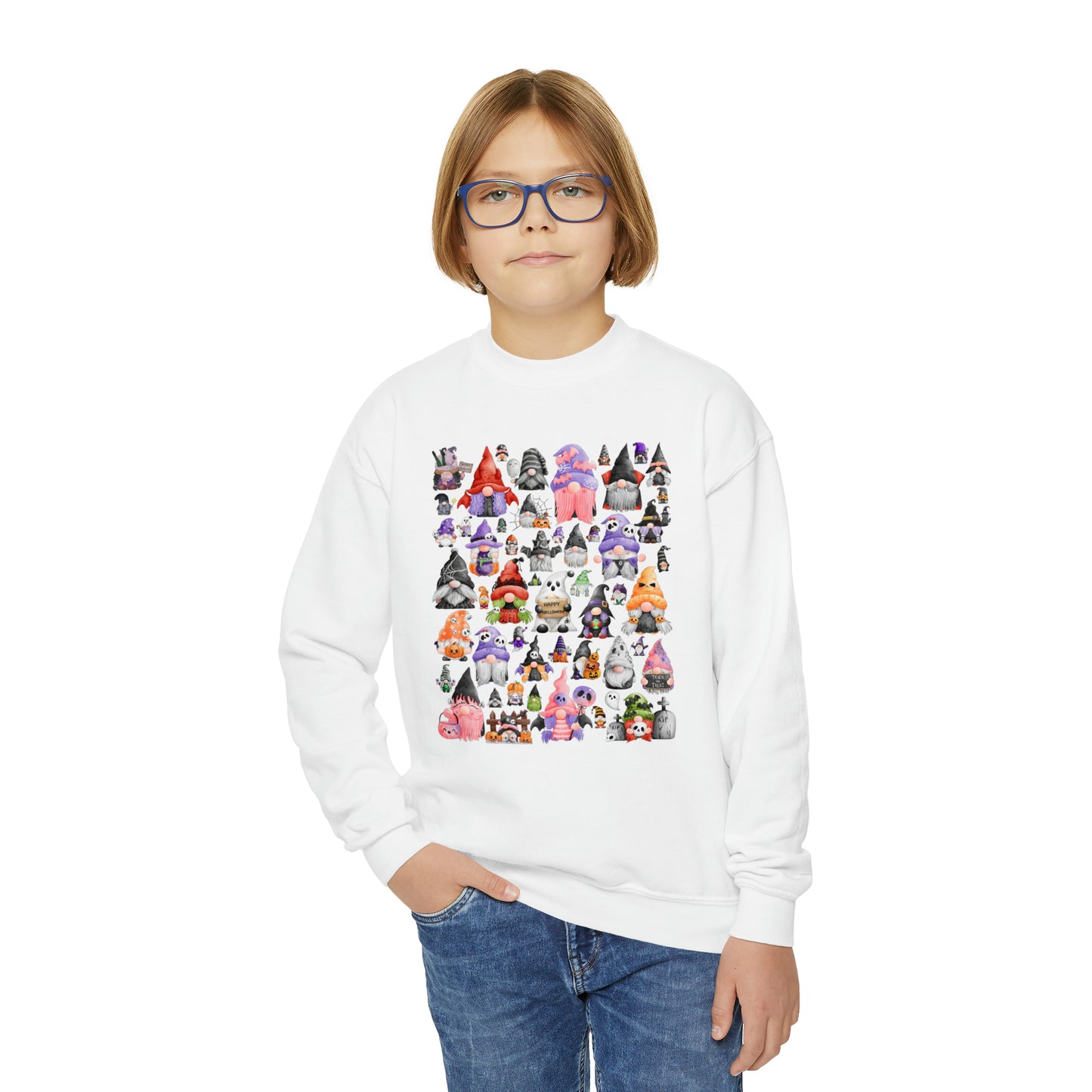 The Gnome Halloween Youth Crewneck Sweatshirt