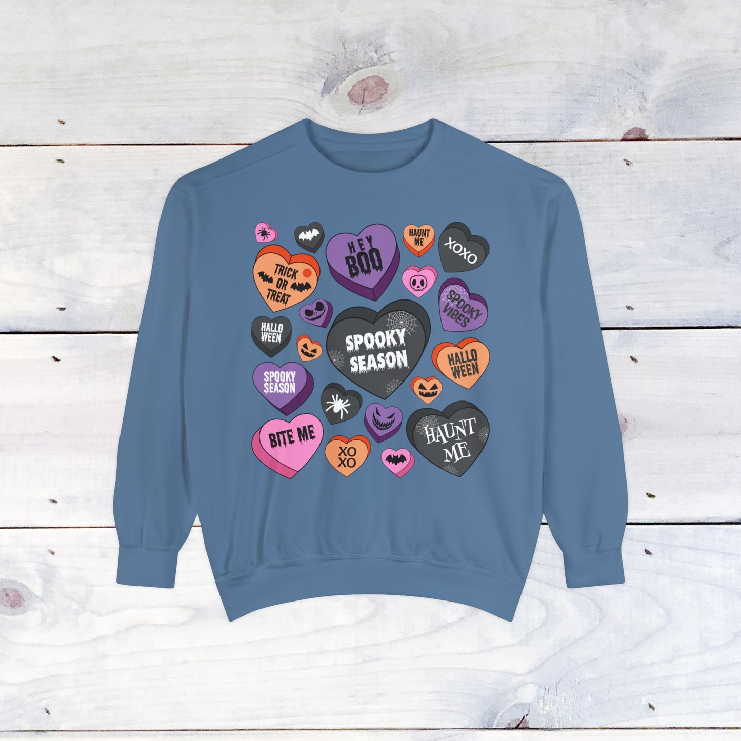Halloween Conversation Hearts - Comfort Colors Sweater