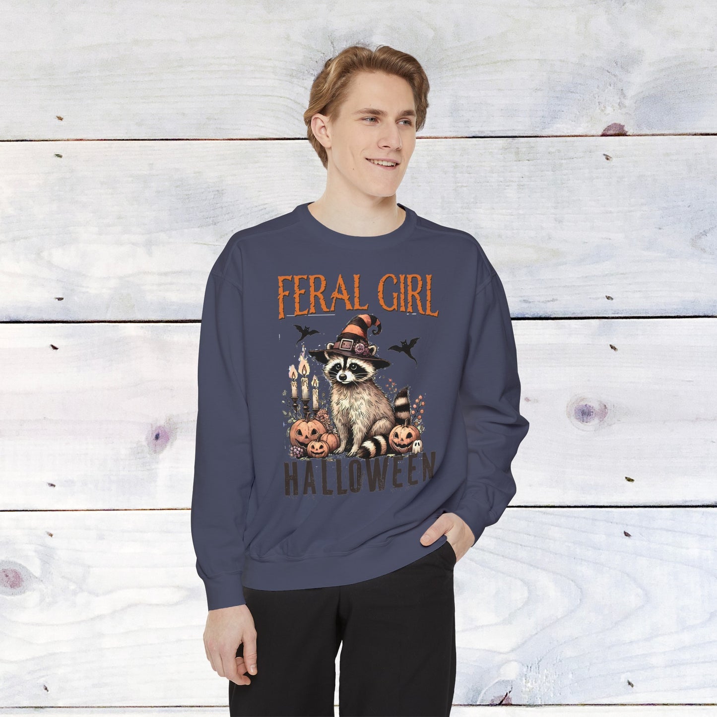 Feral Girl Halloween Comfort Colors Sweater