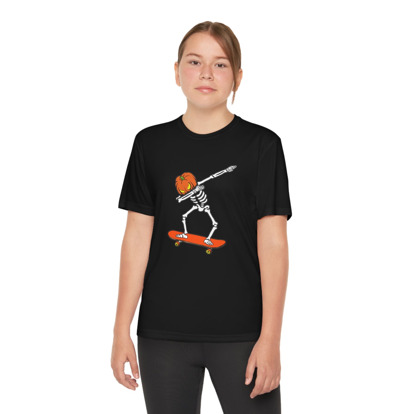 Dabbing Pumpkin Skelly Skater T