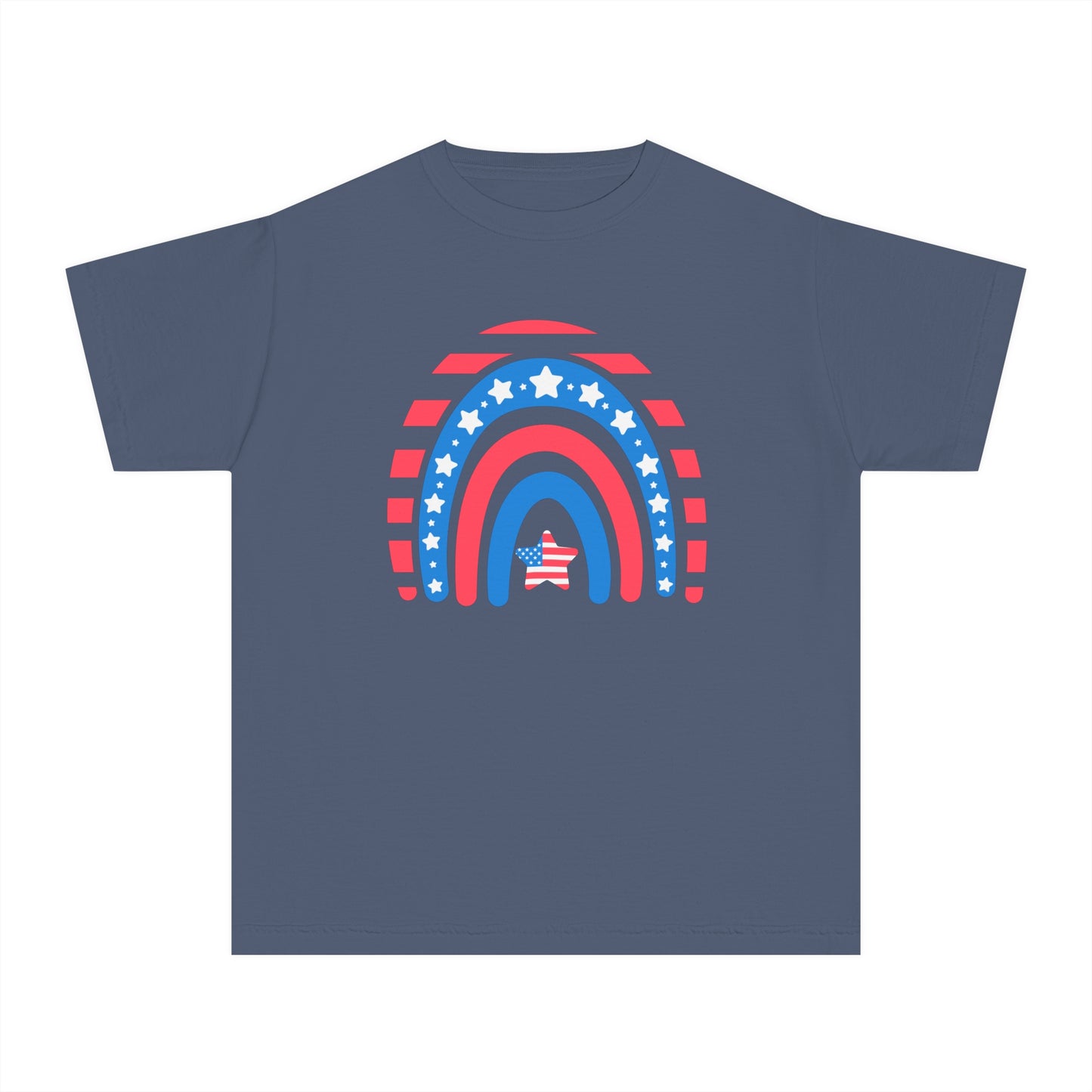 Stars & Stripes Rainbow Comfort Colors Youth Tee